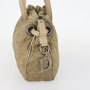 Christian Dior Canage Shoulder Bag Nylon Beige Auth bs30247-4
