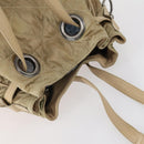 Christian Dior Canage Shoulder Bag Nylon Beige Auth bs30247-6