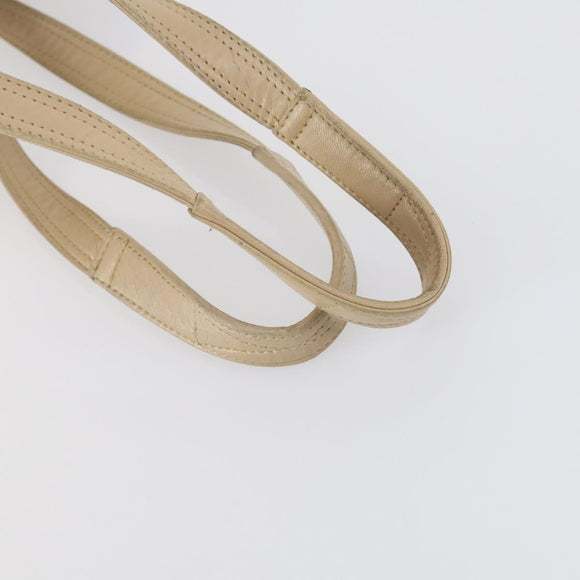 Christian Dior Canage Shoulder Bag Nylon Beige Auth bs30247