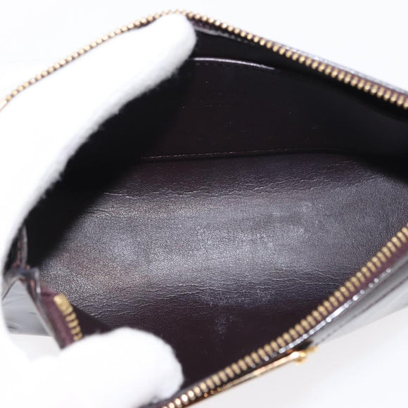 LOUIS VUITTON Monogram Vernis Trousse Pouch Amarante M93565 LV Auth bs30248