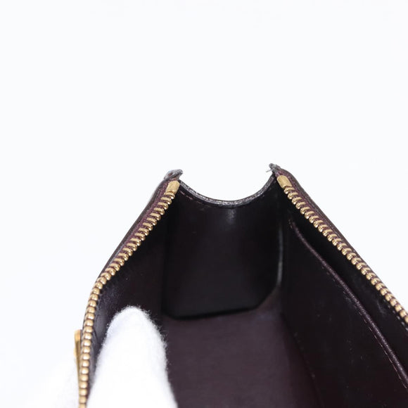 LOUIS VUITTON Monogram Vernis Trousse Pouch Amarante M93565 LV Auth bs30248