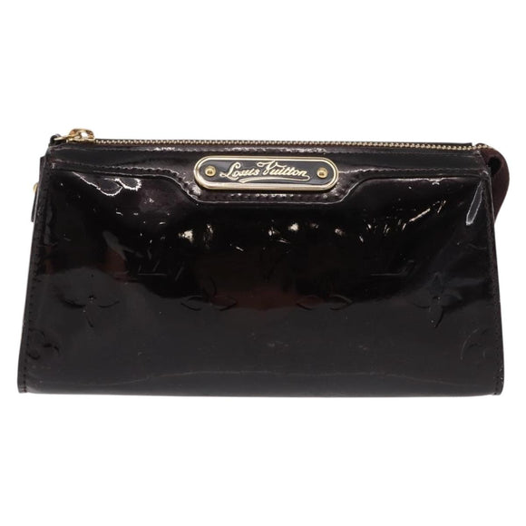 LOUIS VUITTON Monogram Vernis Trousse Pouch Amarante M93565 LV Auth bs30248