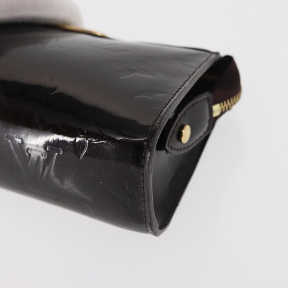 LOUIS VUITTON Monogram Vernis Trousse Pouch Amarante M93565 LV Auth bs30248