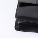 HERMES Sac Adepeche Shoulder Bag Leather Black Gold Auth bs30251-15