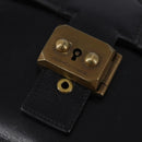 HERMES Sac Adepeche Shoulder Bag Leather Black Gold Auth bs30251-19