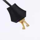 HERMES Sac Adepeche Shoulder Bag Leather Black Gold Auth bs30251-8