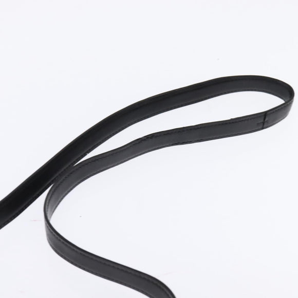 HERMES Sac Adepeche Shoulder Bag Leather Black Gold Auth bs30251