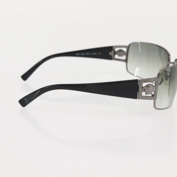 VERSACE Medusa Sunglasses Plastic Black Auth bs30255