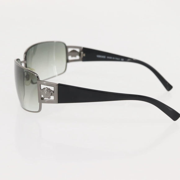 VERSACE Medusa Sunglasses Plastic Black Auth bs30255