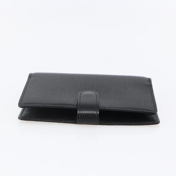 LOUIS VUITTON Epi Agenda PM Day Planner Cover Black R20092 LV Auth bs30258