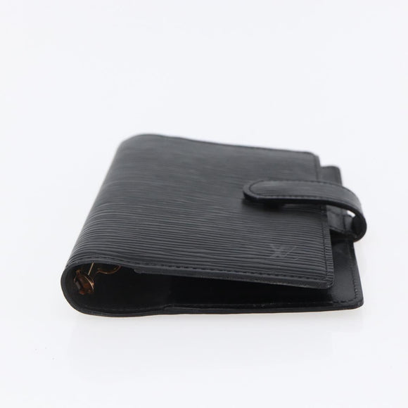 LOUIS VUITTON Epi Agenda PM Day Planner Cover Black R20092 LV Auth bs30258