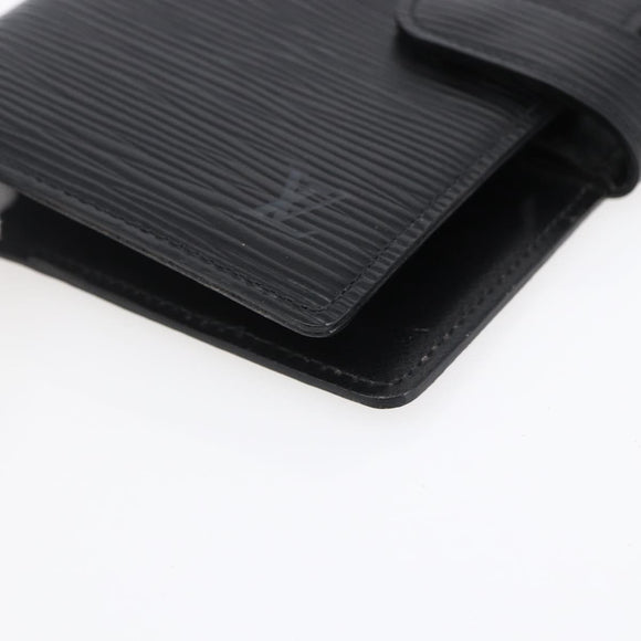 LOUIS VUITTON Epi Agenda PM Day Planner Cover Black R20092 LV Auth bs30258