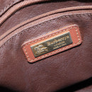 Burberrys Nova Check Hand Bag PVC 2way Beige Gold Auth bs30261-19