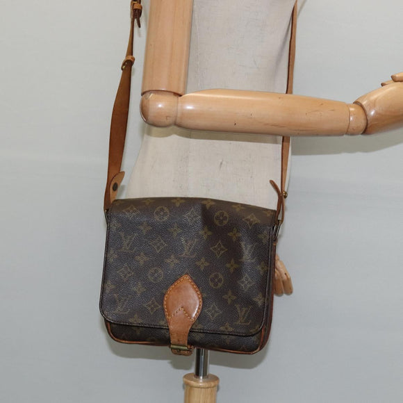 LOUIS VUITTON Monogram Cartouchiere MM Shoulder Bag M51253 LV Auth bs30263
