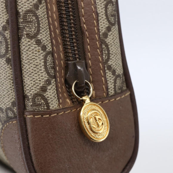 GUCCI GG Supreme Clutch Bag PVC Beige Gold 014 58 6094 Auth bs30264