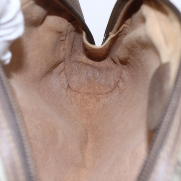 GUCCI GG Supreme Clutch Bag PVC Beige Gold 014 58 6094 Auth bs30264