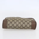 GUCCI GG Supreme Clutch Bag PVC Beige Gold 014 58 6094 Auth bs30264-6