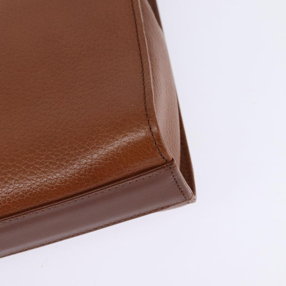 Burberrys Nova Check Shoulder Bag Leather Brown Gold Auth bs30266