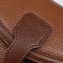 Burberrys Nova Check Shoulder Bag Leather Brown Gold Auth bs30266-10