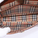 Burberrys Nova Check Shoulder Bag Leather Brown Gold Auth bs30266-12