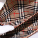 Burberrys Nova Check Shoulder Bag Leather Brown Gold Auth bs30266-19