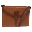 Burberrys Nova Check Shoulder Bag Leather Brown Gold Auth bs30266-1