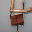 Burberrys Nova Check Shoulder Bag Leather Brown Gold Auth bs30266-21