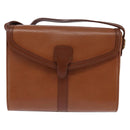 Burberrys Nova Check Shoulder Bag Leather Brown Gold Auth bs30266-13