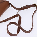 Burberrys Nova Check Shoulder Bag Leather Brown Gold Auth bs30266-7