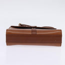 Burberrys Nova Check Shoulder Bag Leather Brown Gold Auth bs30266-5