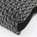 Christian Dior Trotter Canvas Schoudertas Zwart Zilver Auth bs30270-9