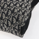 Christian Dior Trotter Canvas Schoudertas Zwart Zilver Auth bs30270-15