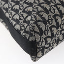 Christian Dior Trotter Canvas Schoudertas Zwart Zilver Auth bs30270-16
