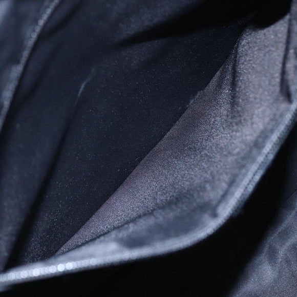 Christian Dior Trotter Canvas Shoulder Bag Black Silver Auth bs30270