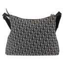 Christian Dior Trotter Canvas Shoulder Bag Black Silver Auth bs30270-13