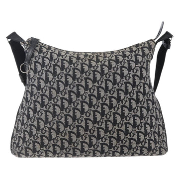 Christian Dior Trotter Canvas Shoulder Bag Black Silver Auth bs30270 - 0