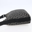 Christian Dior Trotter Canvas Schoudertas Zwart Zilver Auth bs30270-3