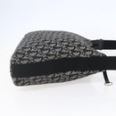 Christian Dior Trotter Canvas Schoudertas Zwart Zilver Auth bs30270-4