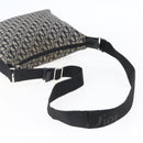 Christian Dior Trotter Canvas Schoudertas Zwart Zilver Auth bs30270-7