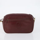 CARTIER Must Line Shoulder Bag Leather 2 Set Bordeaux Auth bs30274-10