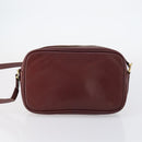 CARTIER Must Line Shoulder Bag Leather 2 Set Bordeaux Auth bs30274-11