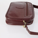 CARTIER Must Line Shoulder Bag Leather 2 Set Bordeaux Auth bs30274-12