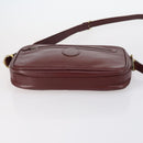 CARTIER Must Line Shoulder Bag Leather 2 Set Bordeaux Auth bs30274-15
