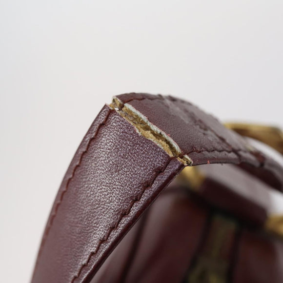 CARTIER Must Line Shoulder Bag Leather 2 Set Bordeaux Auth bs30274