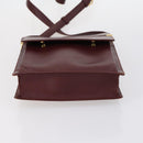 CARTIER Must Line Shoulder Bag Leather 2 Set Bordeaux Auth bs30274-7