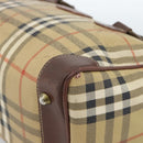 Burberrys Nova Check Mini Boston Bag PVC Beige Gold Auth bs30275-16