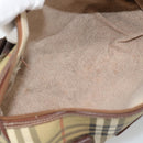 Burberrys Nova Check Mini Boston Bag PVC Beige Gold Auth bs30275-19
