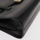 Christian Dior Hand Bag Leather Black Gold Auth bs30277-8