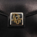 Christian Dior Hand Bag Leather Black Gold Auth bs30277-18