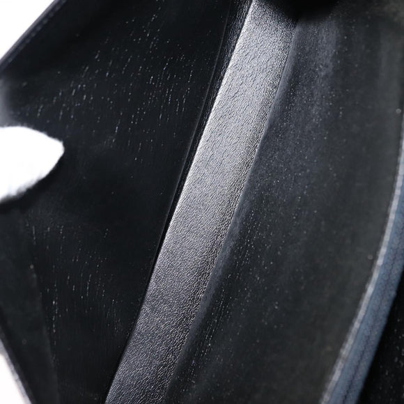 Christian Dior Hand Bag Leather Black Gold Auth bs30277